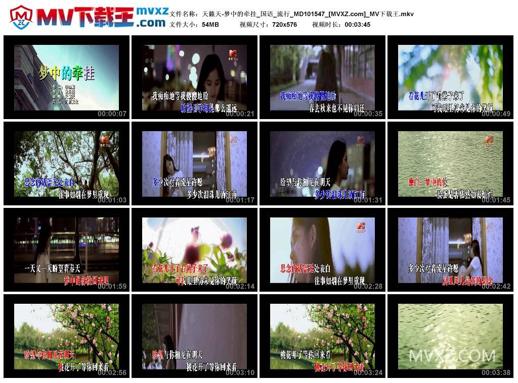 天籁天-梦中的牵挂_国语_流行_MD101547